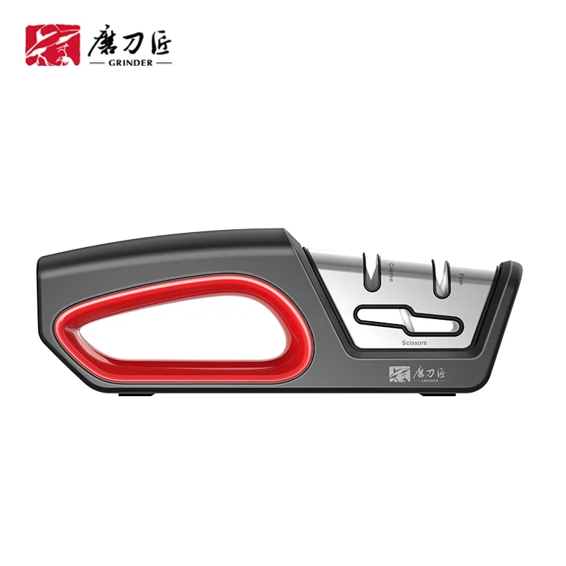 Four in one kitchen sharpener restores serrated blade knives and scissors, diamond tungsten steel ceramics kitchen tools