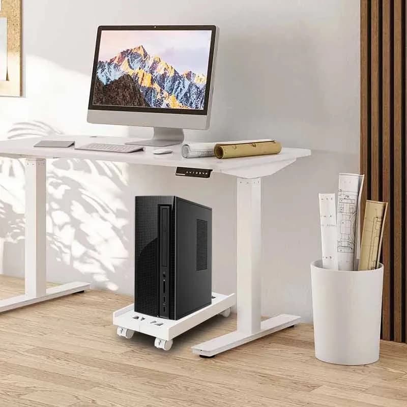 Adjustable Mobile CPU Stand Computer Tower Stand PC Tower Stand Premium PC Tower Stand Holder for Floor Carpet Gaming PC Case